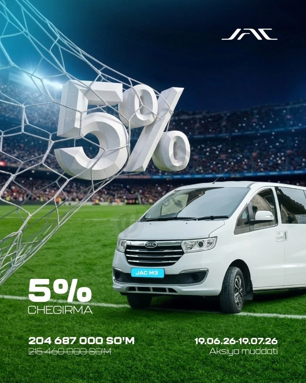 Jac M3 Endi skidka narxda - Cover Photo