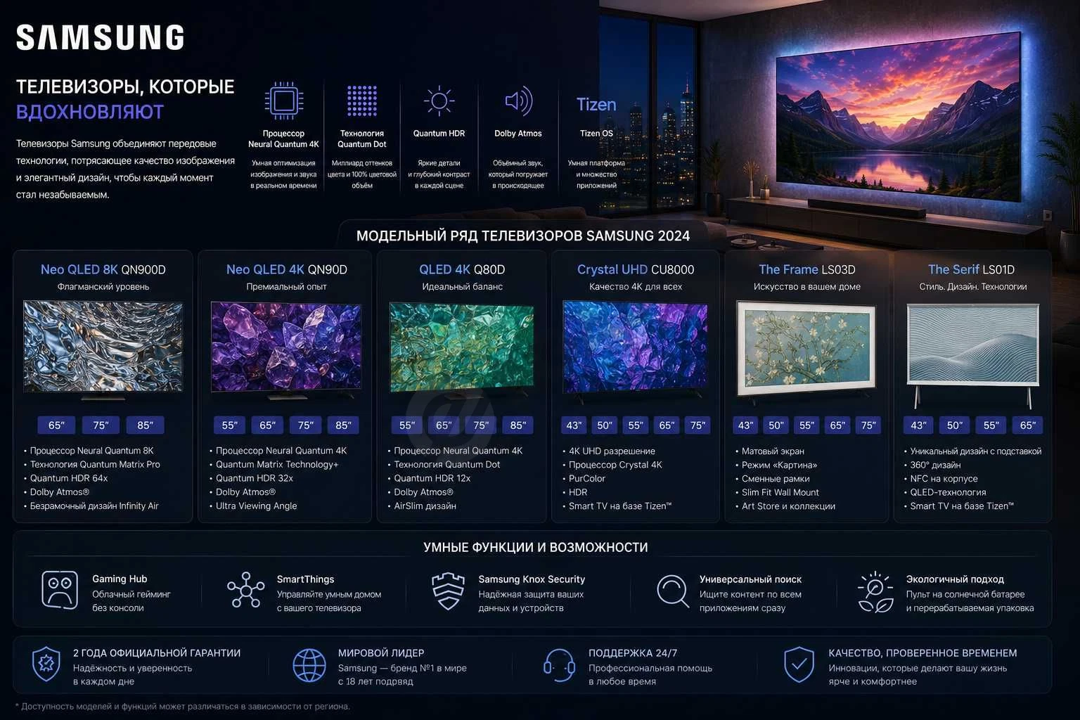 Телевизор Samsung 2025 Smart tv 4K в Ташкенте и Узбекистане - Cover Photo