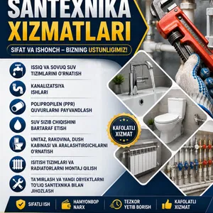 santexnika ishlarini qilamiz